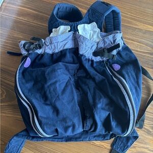 Twin weego carrier Blue denim and purple  Gingham